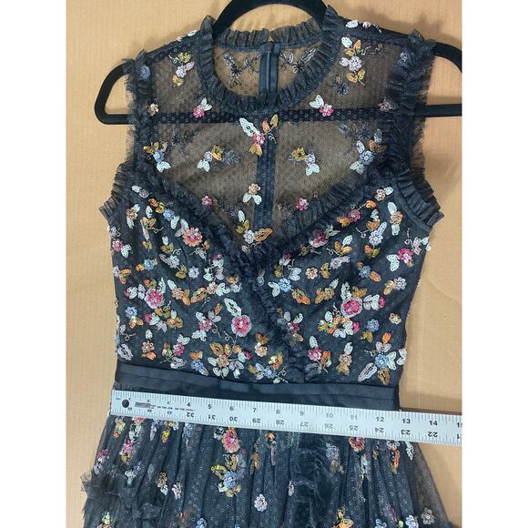 NWT NEEDLE & THREAD DRESS 2 BLACK MILKMAID WITCHY EDGY WHIMSIGOTH EVENT COCKTAIL - Picture 15 of 16